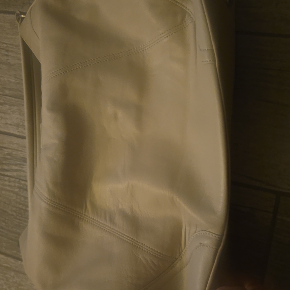 Coldwater Creek Cream Leather Shoulder Bag - Picture 6 of 8